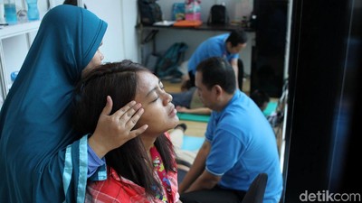 Asyik Pijat Gratis untuk Wartawan Asian Para Games 2018