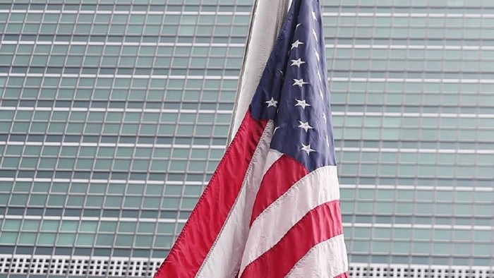 The U.S. flag flies outside United Nations headquarters in Manhattan, New York, U.S., October 9, 2018.  REUTERS/Shannon Stapleton