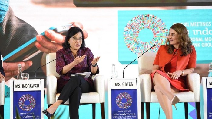 Sri Mulyani dan Melinda Gates Duduk Bareng Bahas Teknologi