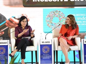 Sri Mulyani dan Melinda Gates Duduk Bareng Bahas Teknologi