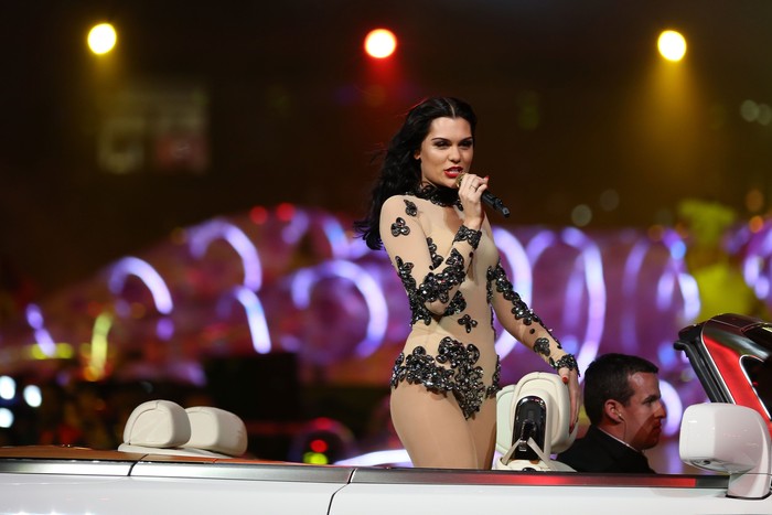 Jessie J LONDON, ENGLAND - AUGUST 12: Singer Jessie J during the Closing Ceremony on Day 16 of the London 2012 Olympic Games at Olympic Stadium on August 12, 2012 in London, England. (Photo by Hannah Peters/Getty Images)