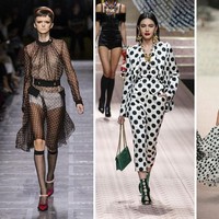 Di tahun depan, motif polkadot akan banyak digemari. Sekadar informasi, semuanya datang dalam warna hitam dan putih yang timeless. Tren ini ada di runway Burberry, Carolina Herrera, Celine, Dolce & Gabbana, juga Prada. Foto: Getty Images