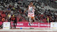 Lompatan Rasyidi berhasil berada di peringkat tiga dengan lompatan sejauh 6.05 meter.