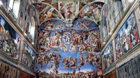 Lukisan seniman Michelangelo di langit-langit Kapel Sistina inilah yang membuat Miguel terpesona saat berkunjung ke sini di tahun 1999. Dia bertekad akan membangun replika lukisan ini di kampung halamannya di Meksiko (Reuters)