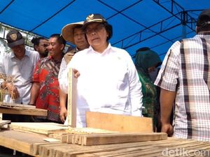 Menteri Siti Bagikan 15 Ribu Bibit Bambu ke Warga Banjar