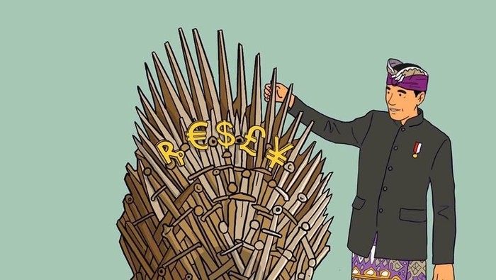 Ilustrasi komikus Hari Prast soal Jokowi Game of Thrones