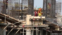 Untuk saat ini progres pengerjaan telah 13 hingga 14 persen dan sudah memasuki tahap pengecoran lantai 3.
