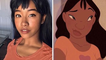 Saat menjadi Nani dari film Lilo and Stitch. Foto: instagram.com/uniquesora/