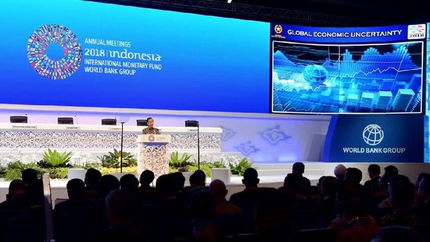 Presiden Jokowi di acara IMF-WB.