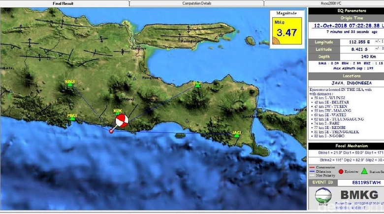 Blitar Sempat Diguncang Gempa Berkekuatan M 3,47 Blitar Sempat Diguncang Gempa Berkekuatan M 3,47