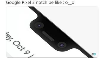 Ada juga yang bilang jika notch ini mirip emoticon karena ada dua kamera di sana. Foto: Istimewa