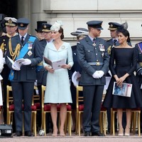 Foto yang dijadikan meme tersebut diambil pada 10 Juli 2018, saat keempatnya menghadiri peringatan RAF 100, atau 100 Tahun Royal Air Force di Istana Buckingham, London, Inggris. Foto: Getty Images