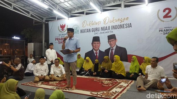  Ikatan Guru Ngaji DKI deklarasi mendukung Prabowo-Sandiaga, Sabtu (13/10/2018)