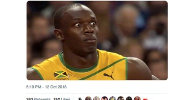 Satu lagi sindiran terhadap Alexis Sanchez, masih terkait jumlah golnya dibandingkan dengan Usain Bolt. (Foto: Internet/Twitter)