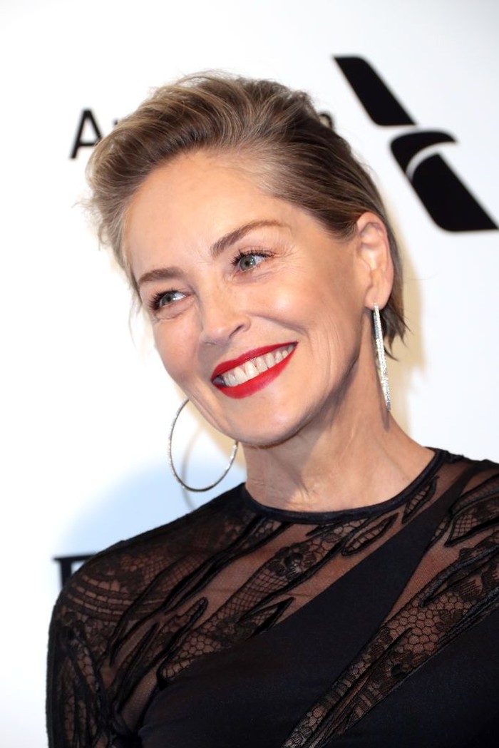 WEST HOLLYWOOD, CA - FEBRUARY 26:  Actor Sharon Stone attends the 25th Annual Elton John AIDS Foundation's Academy Awards Viewing Party at The City of West Hollywood Park on February 26, 2017 in West Hollywood, California.  (Photo by Frederick M. Brown/Getty Images)