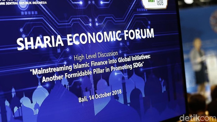 Pemerintah melalui Bank Indonesia dan Kemenkeu membahas ekonomi syariah di pertemuan internasional IMF-World Bank 2018 di Bali.
