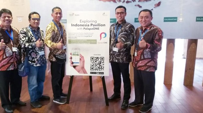 Momen peluncuran aplikasi PalapaOne yang bisa digunakan sepanjang pertemuan IMF-WB di Bali. Foto: Dok. Telkom Indonesia Momen peluncuran aplikasi PalapaOne yang bisa digunakan sepanjang pertemuan IMF-WB di Bali. Foto: Dok. Telkom Indonesia
