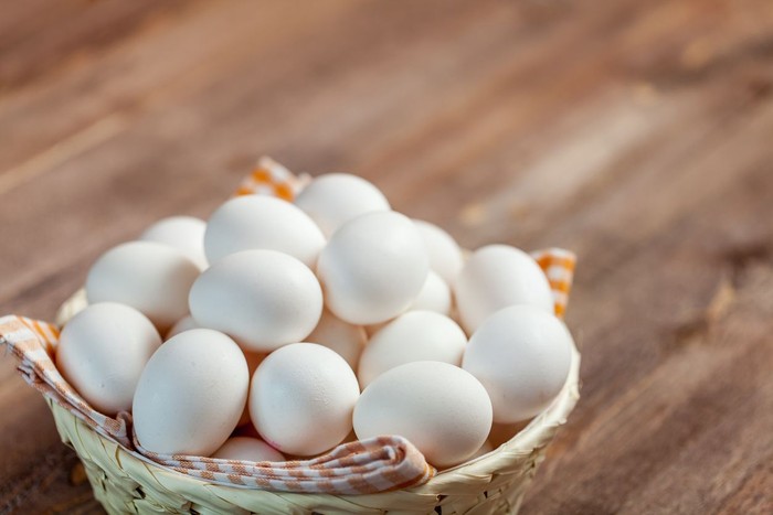 salmon, melon, dan telur ayam kampung