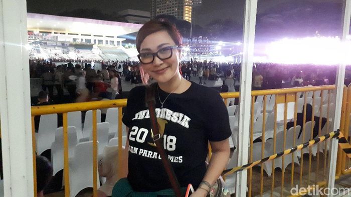 Sabria Kono di acara Asian Para Games 2018. (Foto: Mercy Raya/Detikcom) Sabria Kono di acara Asian Para Games 2018. (Foto: Mercy Raya/Detikcom)