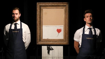Ini Penampakan Lukisan Banksy Senilai Rp 20 M