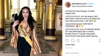 Dalam foto yang diunggah Debra, ia tampil dengan batik parang dan membuat para netizen Indonesia geram. (Foto: dok. Instagram/debrajeanne.poh)
