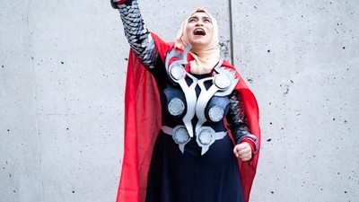 Foto: Uniknya Kostum Avengers Pakai Hijab yang Viral Ini
