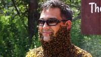 Foto: Clovermead Bee Beard Competition diadakan di Clovermead Adventure Farm, Aylmer, Kanada setahun sekali (Clovermead Adventure Farm/Facebook)