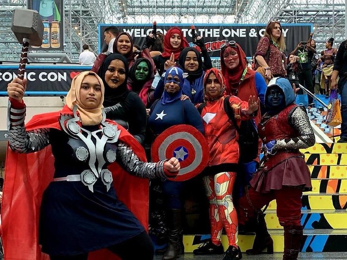 Hijab Heroes di New Yorks 2018 Comic Con. Foto: Dok.Maliha Fairooz Hijab Heroes di New Yorks 2018 Comic Con. Foto: Dok.Maliha Fairooz