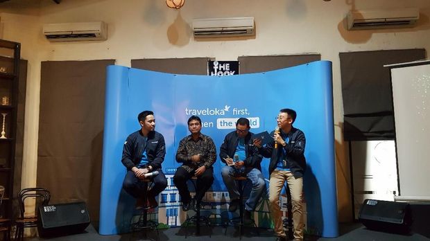 Suasana temu media dengan Traveloka (Syanti/detikTravel)