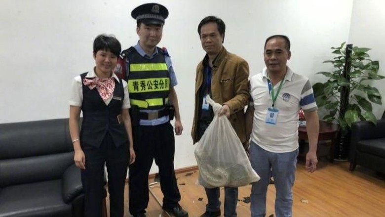 Ular Piton Ini Jatuh dari Plafon Ruangan Bank Saat Rapat Karyawan Ular Piton Ini Jatuh dari Plafon Ruangan Bank Saat Rapat Karyawan