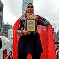 Kontes ini menilai pemenang dari kreatifitas hingga perilaku di atas panggung. Mereka kreatif memadukan kostum super hero dengan hijab, sekaligus berperilaku sopan selama acara. Foto: Dok. Maliha Fairooz