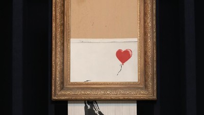 Rekor! Lukisan Robek Banksy Laku Rp 356 M