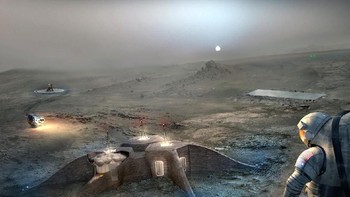 Tempat ini memiliki desain internal yang bisa berubah-ubah, dengan tembok luarnya dilapisi tanah Mars untuk mencegah radiasi. Foto: NASA