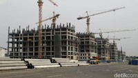 Salah satu lokasi tersibuk yakni di distrik 28. Di lokasi ini ada 14 tower apartemen yang sedang dibangun. Setiap tower rata-rata sudah berdiri antara 6 sampai 7 lantai.
