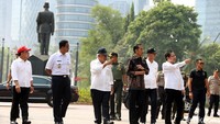 Presiden Joko Widodo (Jokowi) menyambangi kompleks Gelora Bung Karno (GBK), Senayan, Jakarta pada Selasa (16/10/2018).