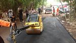 Penampakan Tanah Bergeser dan Retak di Pagedangan Tangerang
