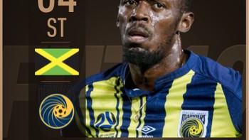 Masih sama dapat rating 64, tapi sepertinya fotonya harus diganti. Bolt tampak bingung di foto tersebut. Foto: Twitter/UltimateTeamUK