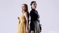 Cita Citata dan Sarwendah saat ditemui di kawasan Kebayoran Lama, Jakarta Selatan pada Senin (15/10). Pool/Palevi S/detikFoto.