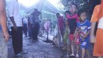 Penampakan Tanah Bergeser dan Retak di Pagedangan Tangerang