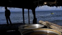 Salah satu yang menjadi objek wisata primadona kota Barus adalah Pulau Karang. Pulai ini dapat ditempuh dengan menyebarang selama 20 menit dari Barus. Pulau ini terkenal dengan pemandangan lautnya yang biru dan pasir pantai yang berwarna putih. Antara Foto/Sigid Kurniawan.