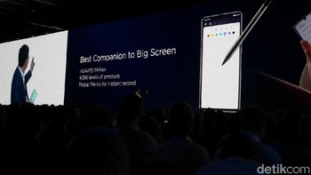 Mate 20X dapat digunakan dengan stylus. Foto: Anggoro Suryo Jati/detikINET