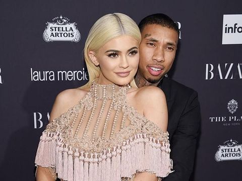 NEW YORK, NY - SEPTEMBER 09:  Kylie Jenner and Tyga attend Harper's Bazaar's celebration of 