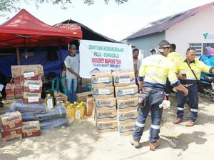 Tambang Emas Banyuwangi Beri Bantuan Korban Bencana Sigi Sulteng