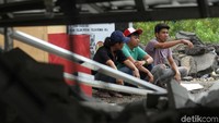 Saat penertiban tidak ada perlawanan dari pedagang.