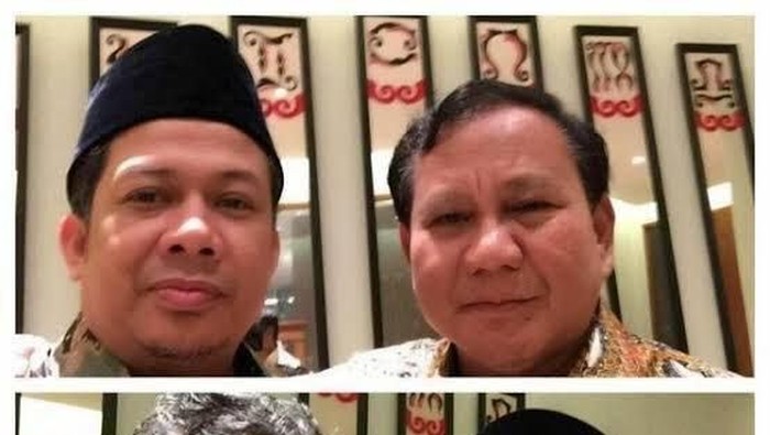 Fahri Hamzah selfie bareng Prabowo Subianto