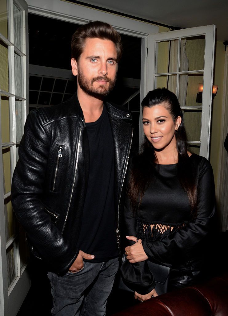 LOS ANGELES, CA - APRIL 23:  TV personalities Scott Disick (L) and Kourtney Kardashian attend Opening Ceremony and Calvin Klein Jeans' celebration launch of the #mycalvins Denim Series with special guest Kendall Jenner at Chateau Marmont on April 23, 2015 in Los Angeles, California.  (Photo by Chris Weeks/Getty Images for Calvin Klein)