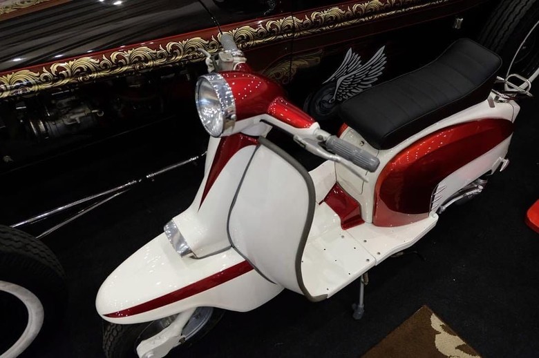 Skuter Lambretta Berjantung Yamaha Fino. Foto: Instagram/@hthreecustomgarage Skuter Lambretta Berjantung Yamaha Fino. Foto: Instagram/@hthreecustomgarage
