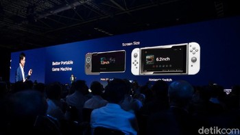 Perbandingan layar Mate 20X dengan Nintendo Switch. Foto: Anggoro Suryo Jati/detikINET