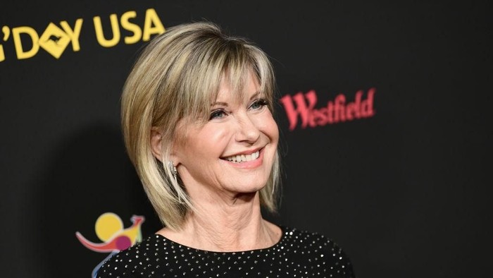 775087712KI00066_2018_G_Day LOS ANGELES, CA - JANUARY 27: Olivia Newton-John attends 2018 G'Day USA Los Angeles Black Tie Gala at InterContinental Los Angeles Downtown on January 27, 2018 in Los Angeles, California. (Photo by Emma McIntyre/Getty Images)