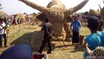 Foto: Uniknya Puluhan Patung Jerami di Grobogan